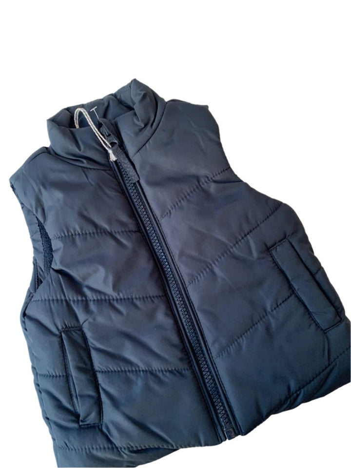 Mothercare Navy Sleeveless Jacket Fleece Form Inside 