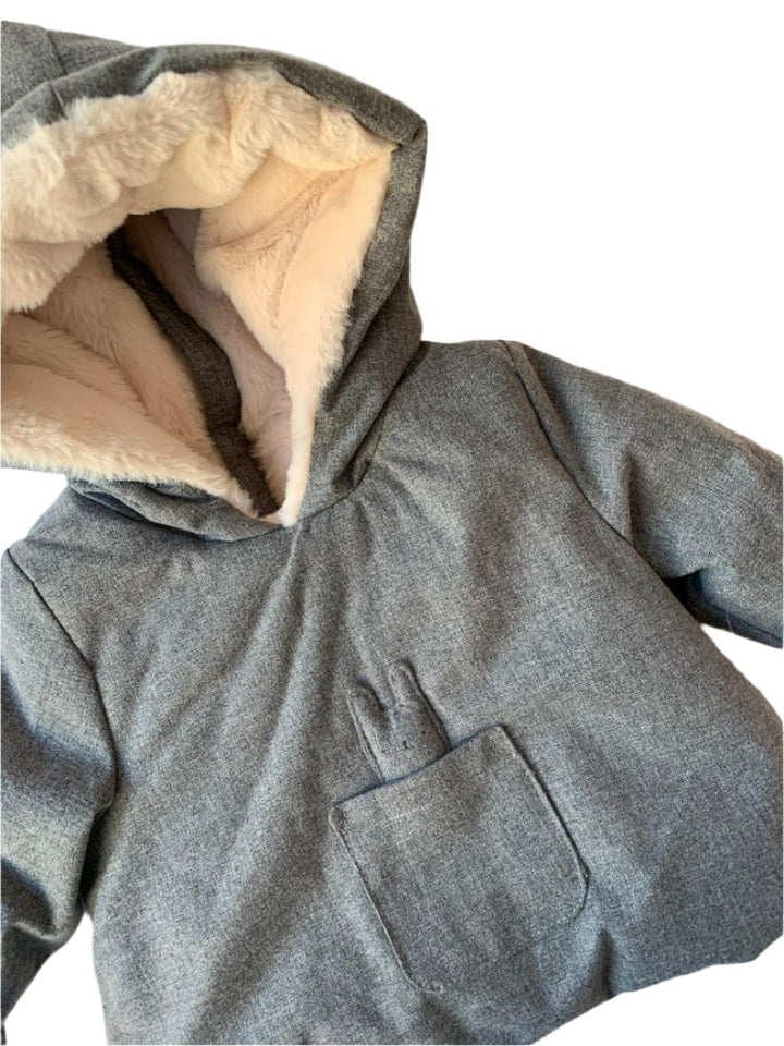 kiabi France Grey Fleece From Inside Boys Jacket