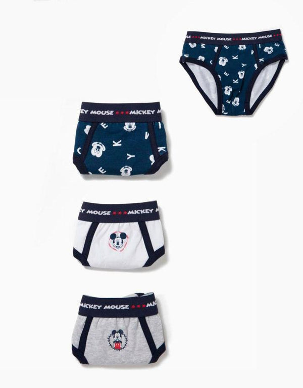 Zy Spain 3 Pack Mickey Brief 100% Cotton