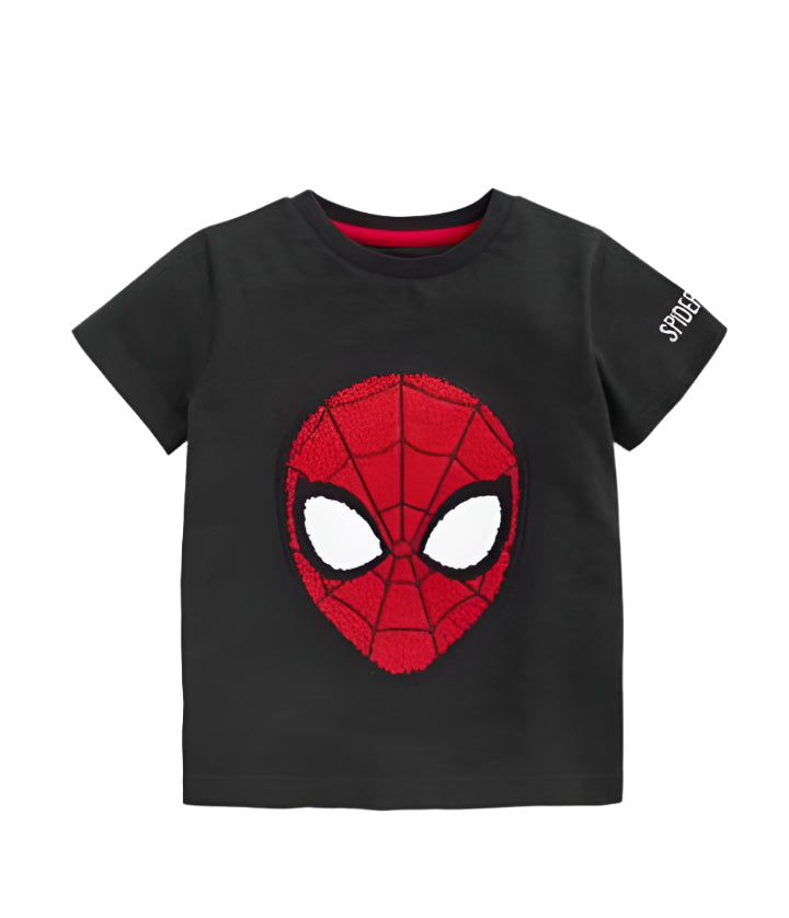 Next UK 3D Black Spider-Man 100% Cotton Boys Shirt 