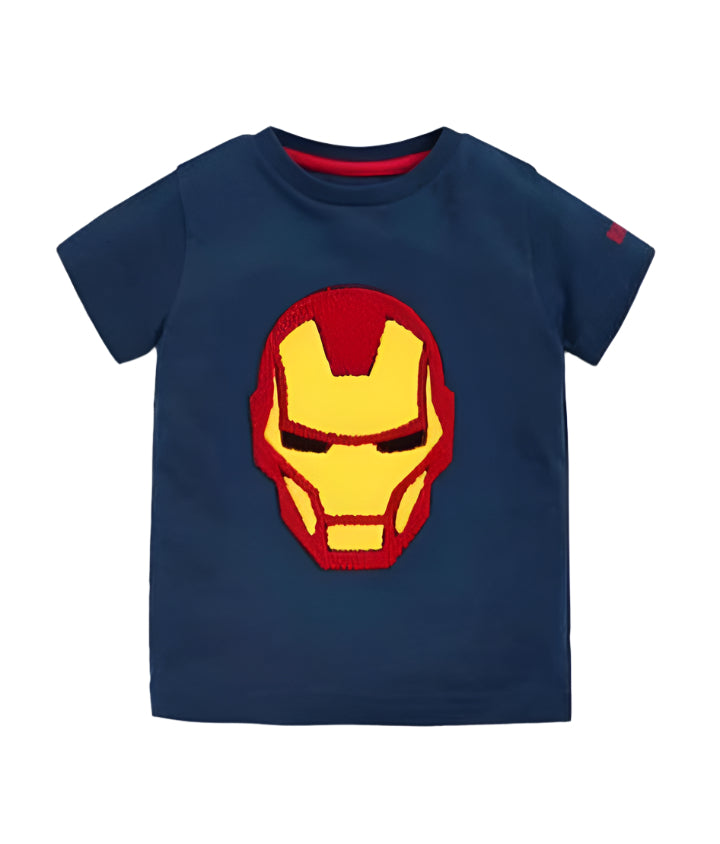 Next UK 3D Black Iron-Man 100% Cotton Boys Shirt 