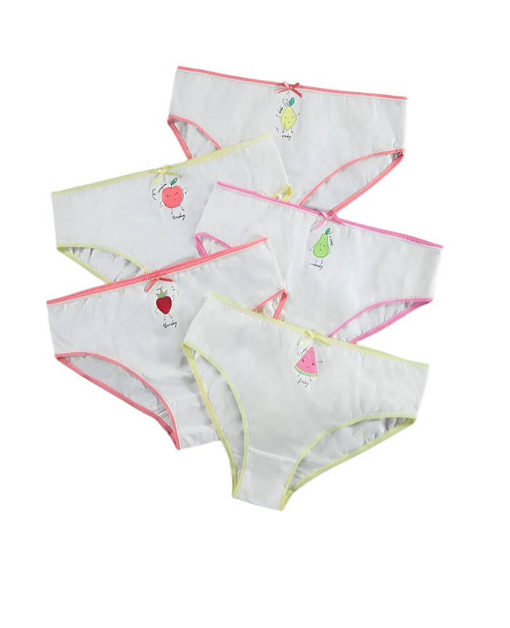 Matalan UK 5 Pack 100% Cotton Girls Brief 