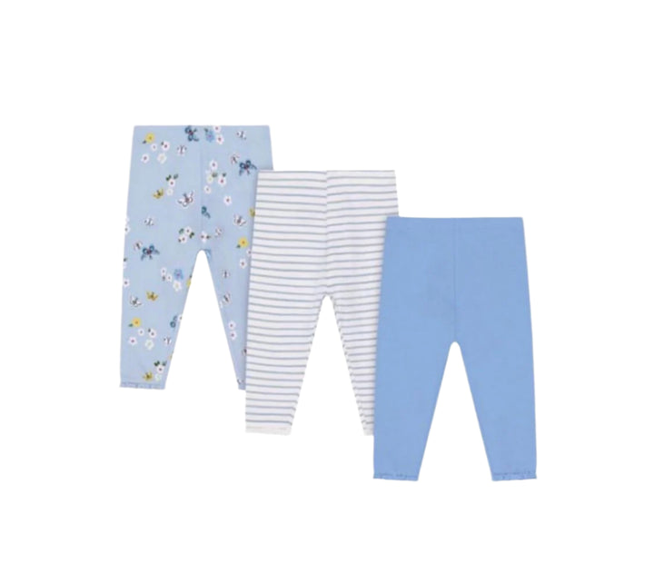 Mothercare 3 Pack Girls Cotton Pants (1-3 months )