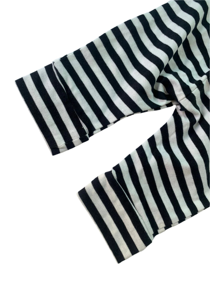 MYK Black And White Stripped Cotton Legging (1-3 Months )