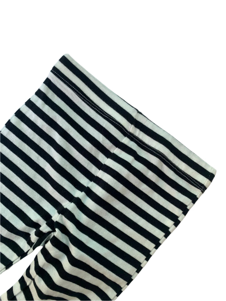 MYK Black And White Stripped Cotton Legging (1-3 Months )