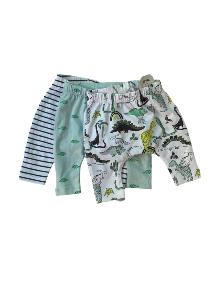 Next 3 Pack Dino Boys Cotton Pants (Up To 1 Month )