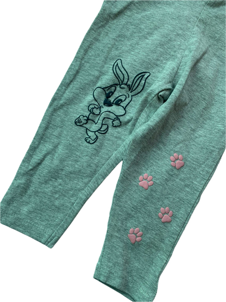 ZY Spain Grey Bugs Bunny Print Girls Cotton Legging (9-12 Months )