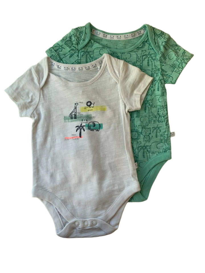 Mothercare 2 Pack Boys Bodysuit (1-3 Months )