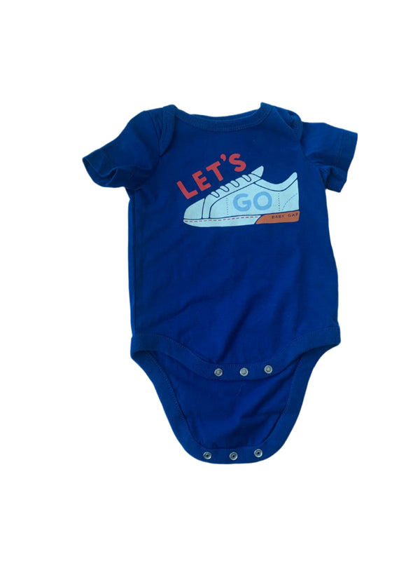 Gap Blue Boys Short Sleeve Bodysuit (0-3/3-6 Months )