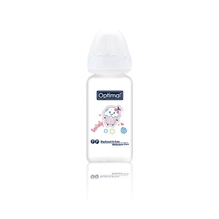 White Optimal Glass Feeding bottle 160 ML 