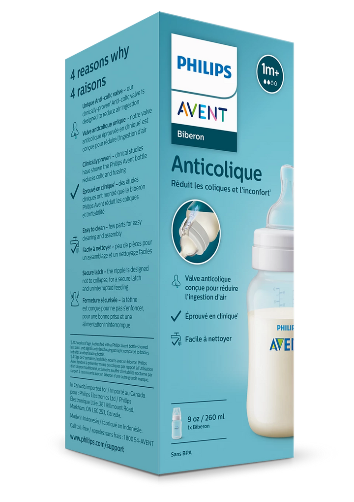 Avent Philips 260ml 1m+Anti-colic Baby Bottle