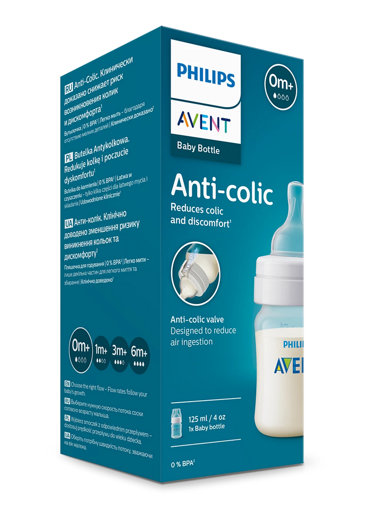 Avent Philips 125ml 0m+Anti-colic Baby Bottle