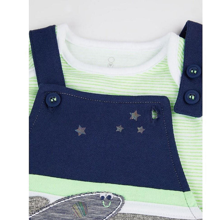 Mothercare Green Rocket Overall Boys Set 