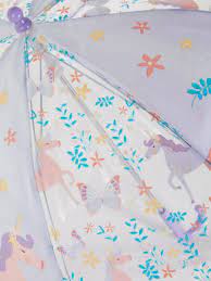 Primark UK Girl Umbrella Unicorn Print Multicolor