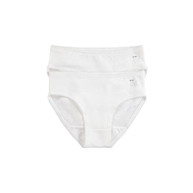 Orchestra 2 Pack White Girls Brief 100%