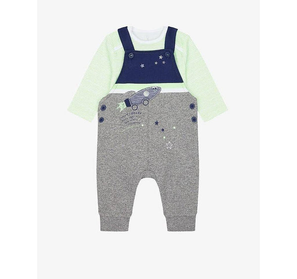 Mothercare Green Rocket Overall Boys Set 