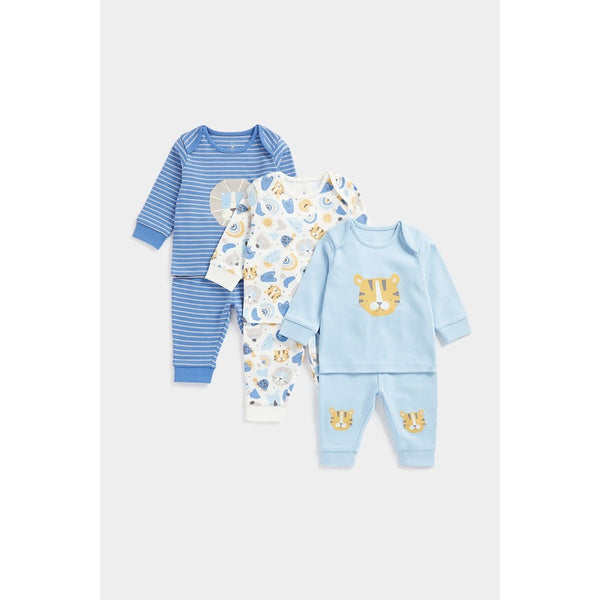 Mothercare Safari Baby Pyjamas - 3 Pack