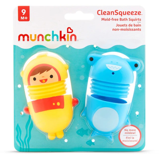 Munchkin Clean Squeeze Mould-Free Bath Squirts - Scuba & Shark