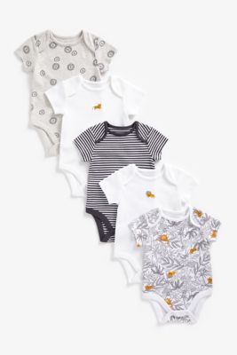 Mothercare Boys Lion Short Sleeve Bodysuits