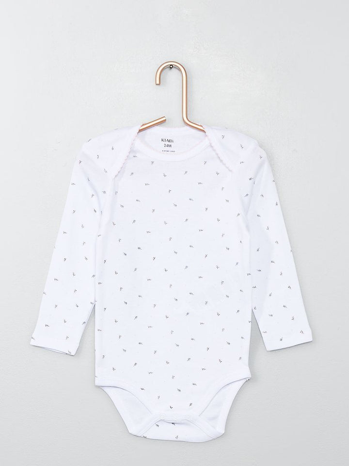 Kiabi France My Lovely Flower Long Sleeve Bodysuit 4 Pack