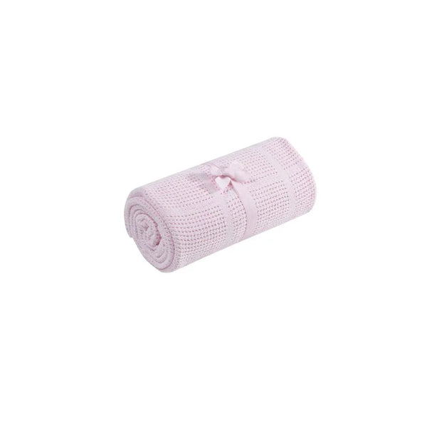 Mothercare  Cot Bed Cellular Cotton Blanket-Pink