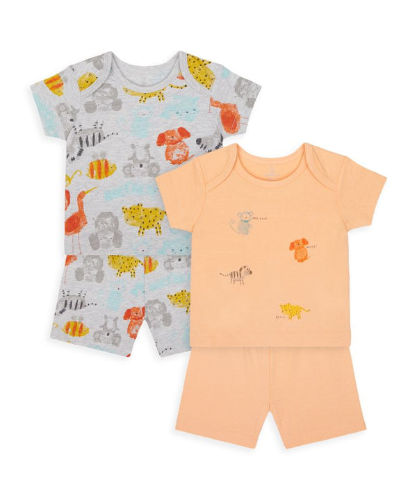 Mothercare Thumbs Up Shortie Pyjamas - 2 Pack