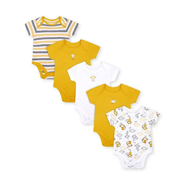 Mothercare Boys Monkey Short Bodysuits