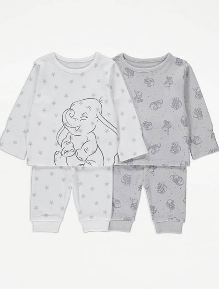 Disney Dumbo Grey Star Long Sleeve Pyjamas