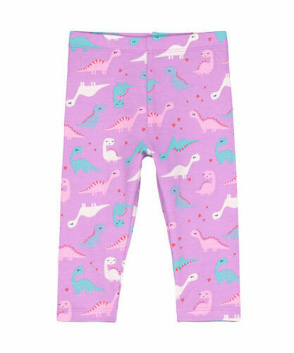 Mothercare Purple Dino Girls Cotton Legging (9-10 Years )