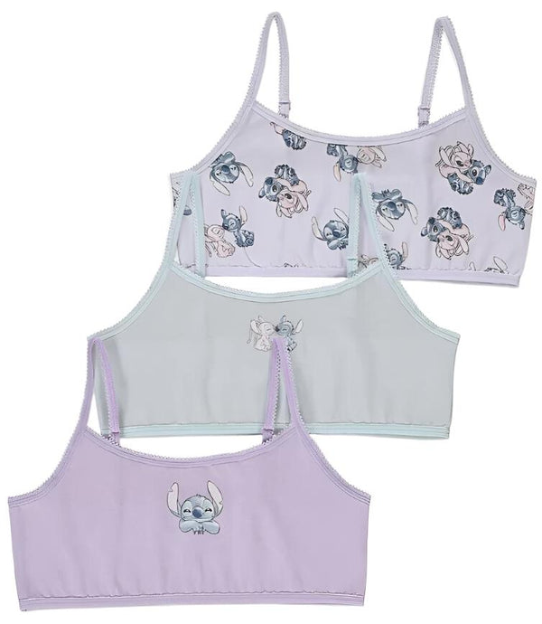 George Disney And Stich Crop Tops 3 pack Cotton And Stretch 