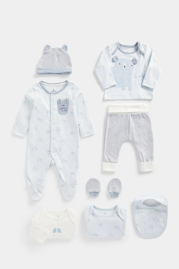 Mothercare Bear 8pc Set /Blue