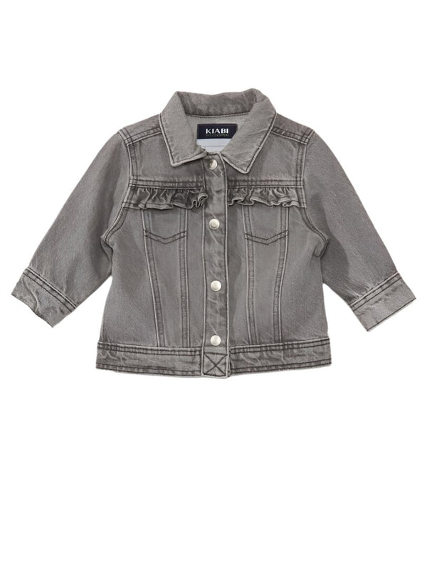 Kiabi France Girls Denim Jacket With Ruffles 