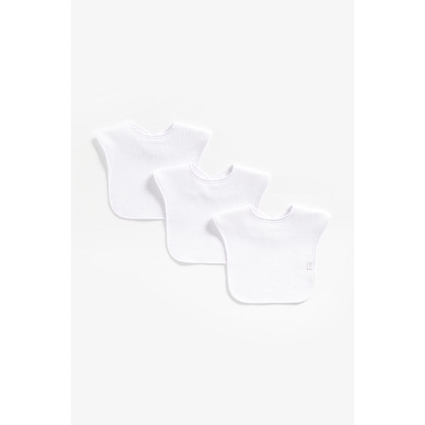 Mothercare Waffle/Terry Reversible Bibs - 3 Pack